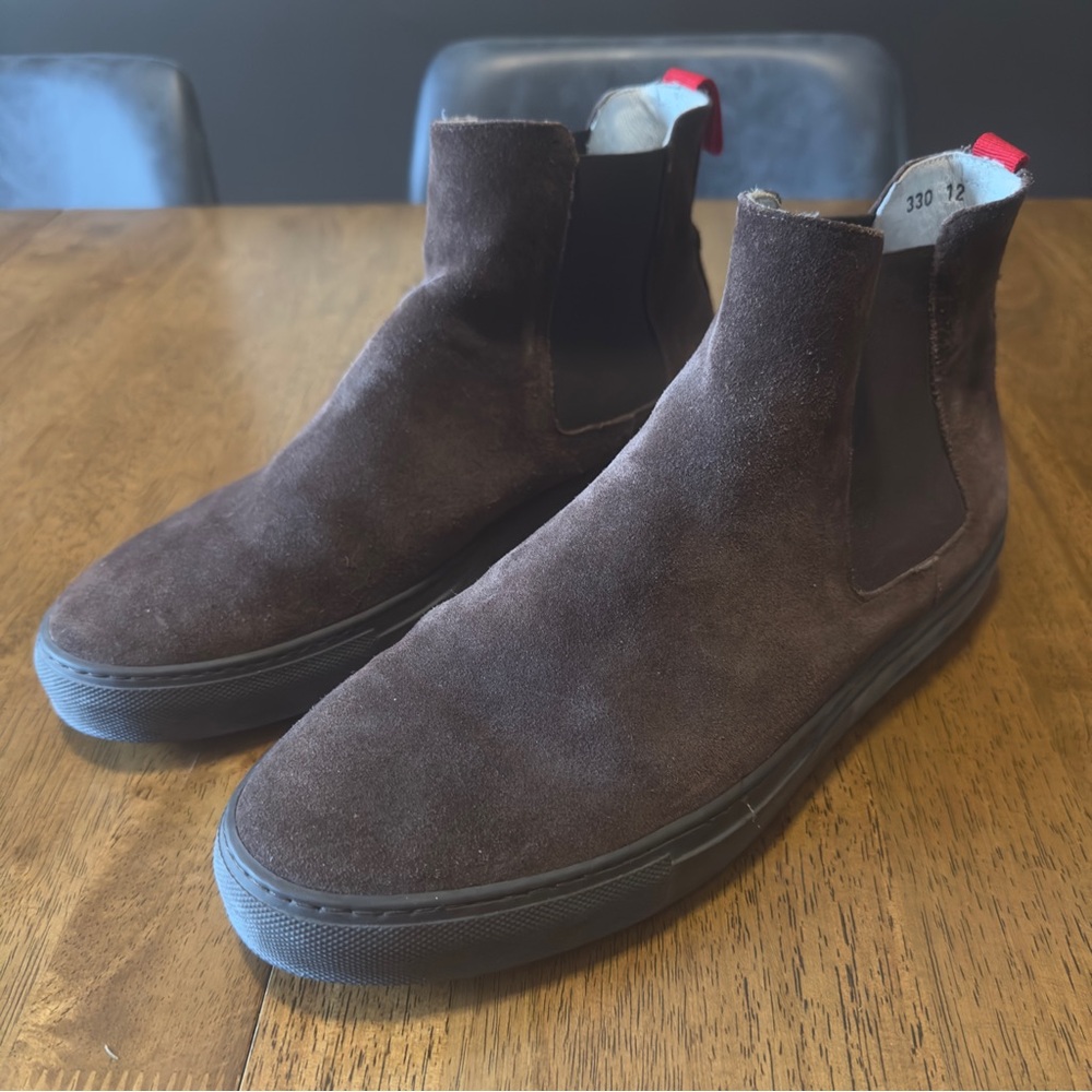 Del Toro Dark Brown Suede Chelsea Sneakers